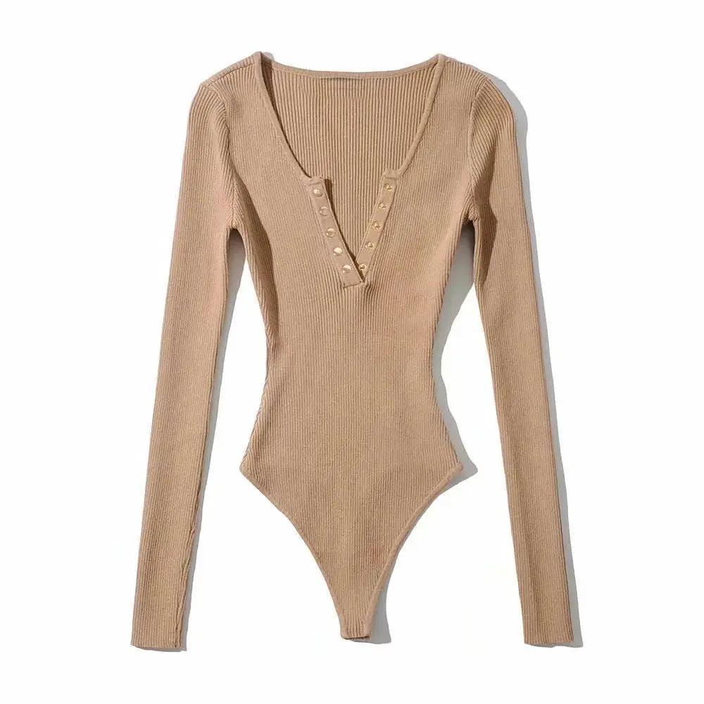 Long Sleeve Shapewear Yoga Jumpsuits Women'S V Neck Sexy Jumpsuits Ultralight Bodysuit Body Shaping Belly Tightening