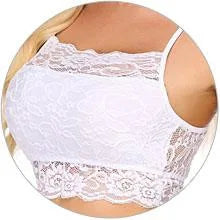 Women Strap Worn Externally Strapless Bra Halter Bra Yoga Hole Mesh Camis Chest Gathering Version Tops Shapewear Lace