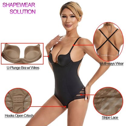 Strapless Invisible Tummy Control Shapewear Fajas Waist Trainer Slimming Sexy Bodysuits Modeling Strap Body Shaper Underwear