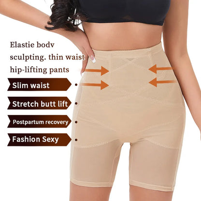 Women High Waist Tummy Control Underwear Postpartum Shapewear Butt Lifting Slimming Breathable Panties