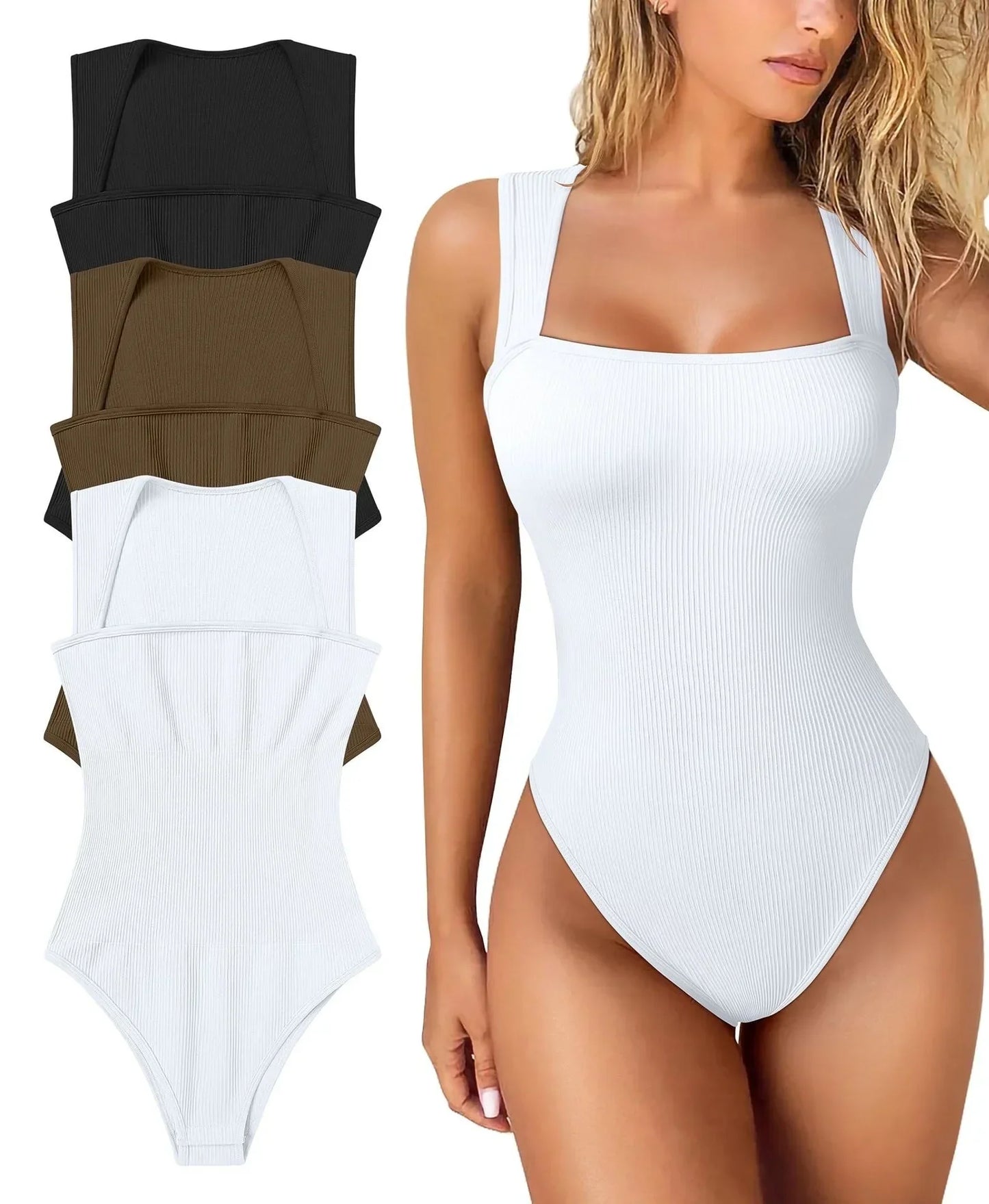 Women Sleeveless Bodysuit Shapewear Thong Waist Trainer Underwear Body Shapers Tummy Slimmer Belly Compression Control Tank Tops