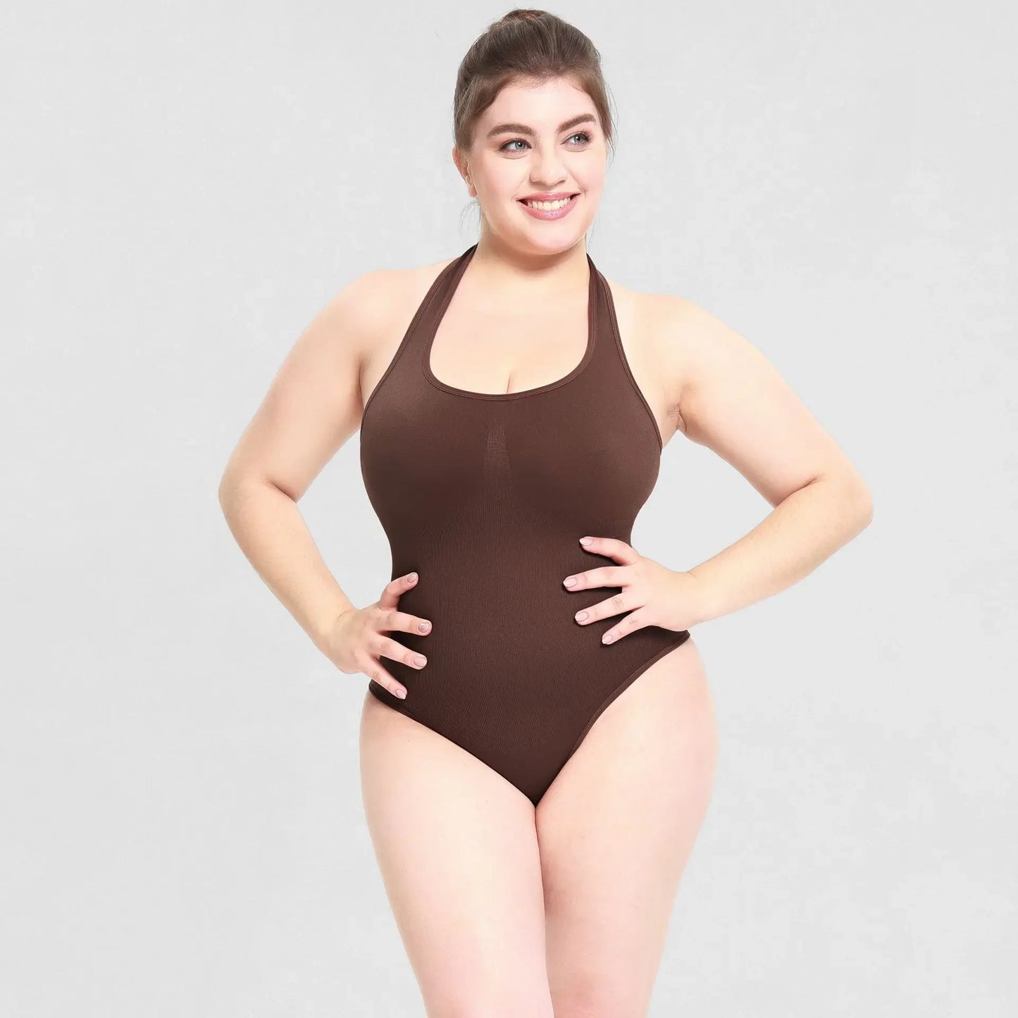 Women's Halter Shapewear Bodysuits Tummy Control Rompers Jumpsuits Stretch Underwear Fajas Colombianas Butt Lifter Shaping Tops