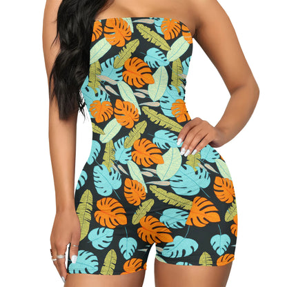 Strapless Shapewear Women's Tummy Control Bodysuit Seamless Body Shaper Thong Tube Top Bodysuits One Piece