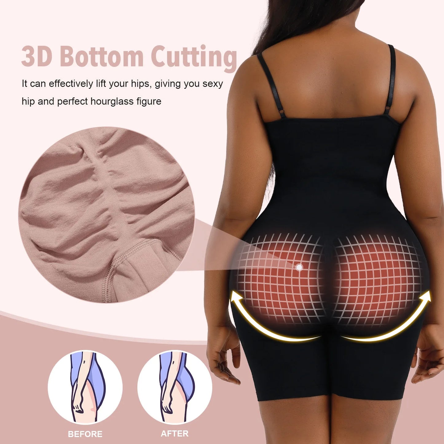 Sculpting Bodysuits Push Up Butt Lifter Thigh Underwear Bodyshaper Shapewear Slim Shorts Seamless Rompers Tummy Control Jumpsuit