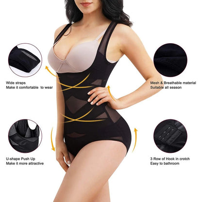 Postpartum One-Piece Breasted Shapewear For Women Lightweight Mesh Waist And Abdomen Cinching Fitness Yoga Sexy