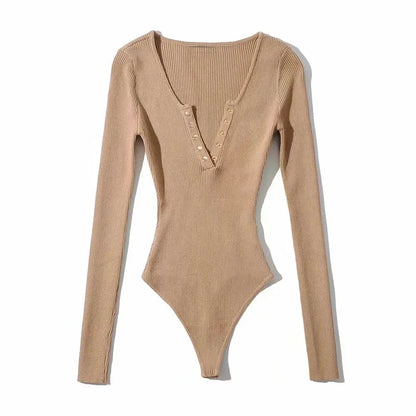 Long Sleeve Shapewear Yoga Jumpsuits Women'S V Neck Sexy Jumpsuits Ultralight Bodysuit Body Shaping Belly Tightening