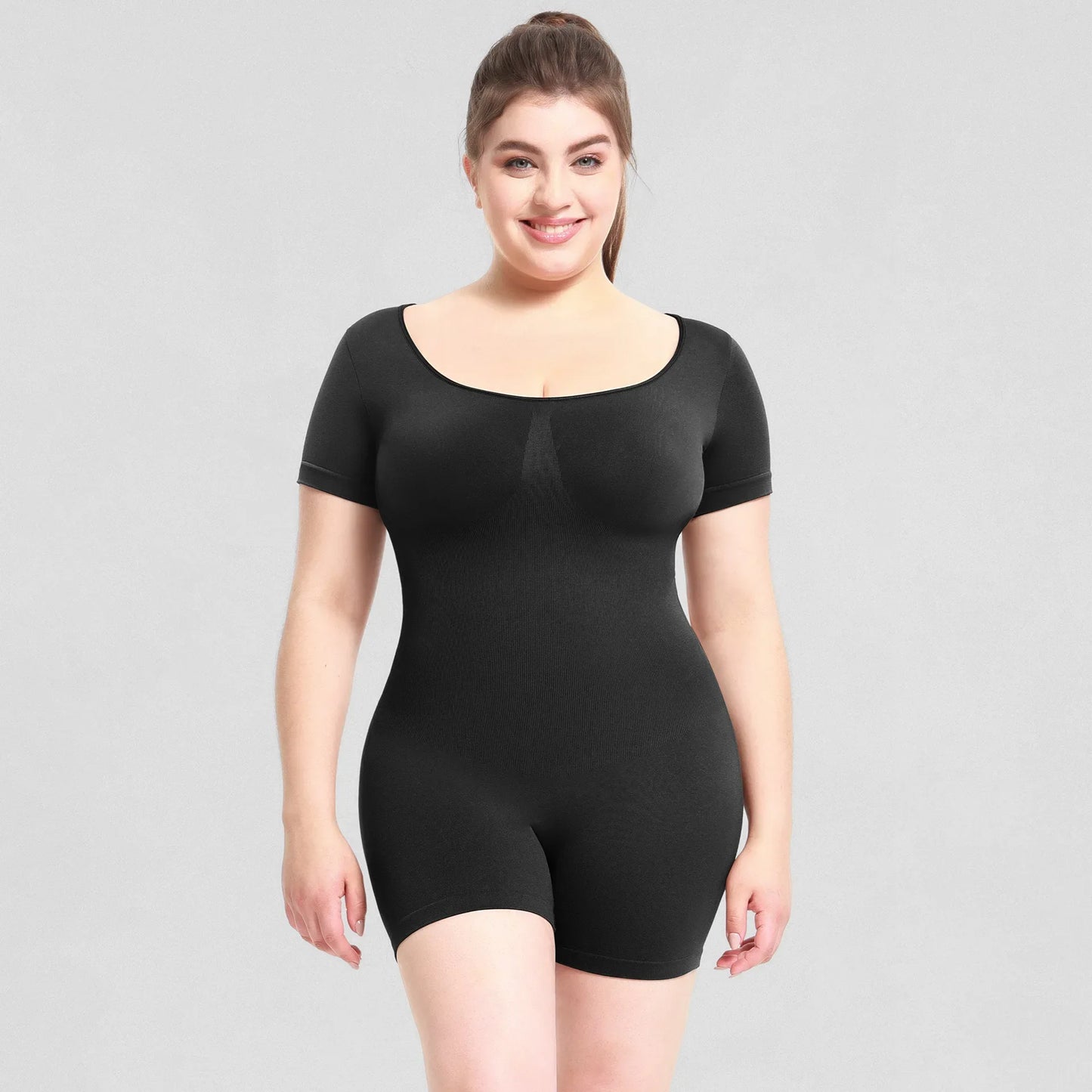Tummy Control Bodyshaper Bodysuit Costume Butt Lifyer Short Sleeve Shapewear Slim Shorts Seamless Rompers Sport Fitness Jumpsuit