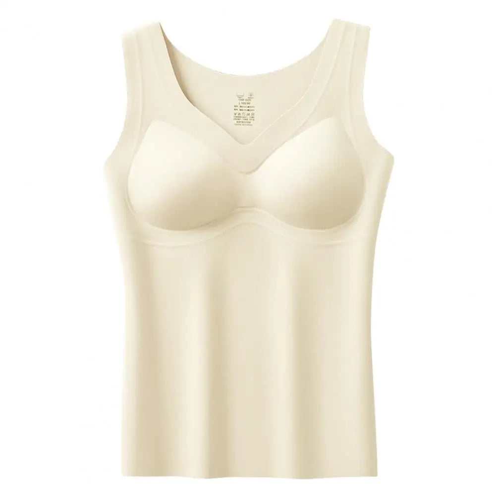 2025 Women's Thermal Tank Top Tummy Control Sleeveless Camisole Top Seamless Padded Shapewear Winter Warm Undershirt Base Layer