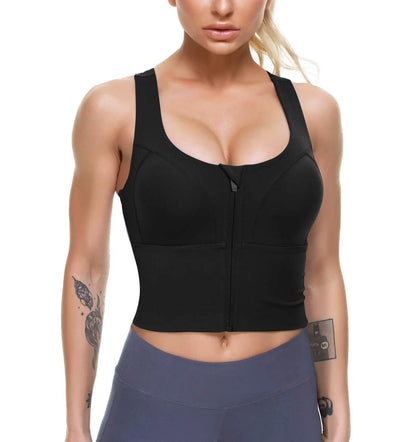 Cross-Border Hot Selling after Body Shaping Bra Sports Vest Adjustable Front Chest Zipper Push-up Support Shapewear