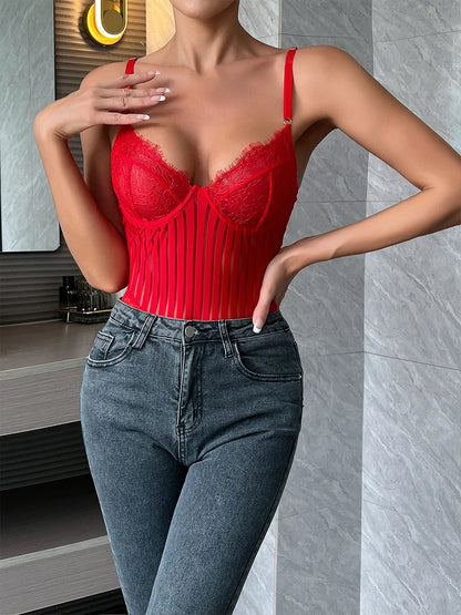 Women Sexy Bodysuits Bodyshaper One Piece Jumpsuit Thongs Lace Lingerie Nightclub Elegant Shapewear Slim Waist Corset Top Summer