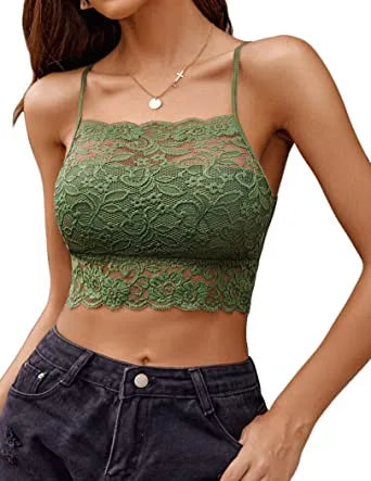 Women Strap Worn Externally Strapless Bra Halter Bra Yoga Hole Mesh Camis Chest Gathering Version Tops Shapewear Lace