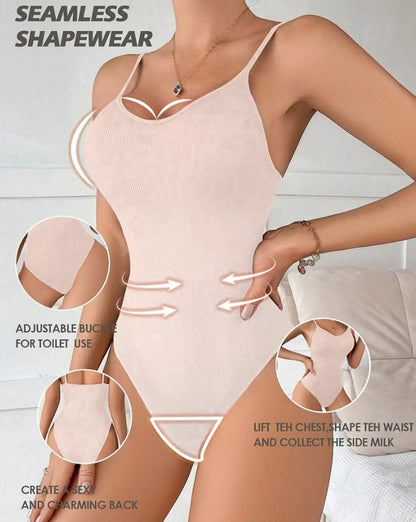 Women ShapeSculpt Tummy Control Shapewear Bodysuit Butt Lifter Full Body Shaper Skinny Seamless Waist Trainer with Built in Bra