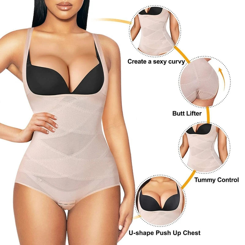 Postpartum One-Piece Breasted Shapewear For Women Lightweight Mesh Waist And Abdomen Cinching Fitness Yoga Sexy