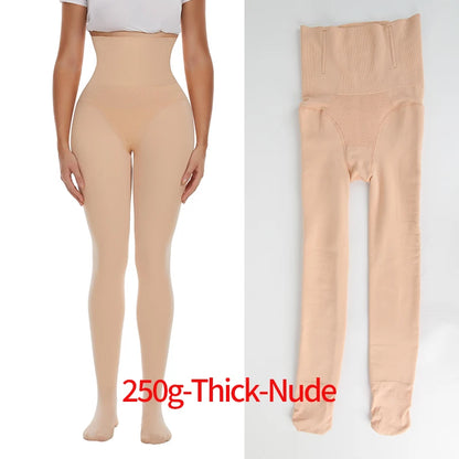 Leg Slimming Body Shaper Keep Warm Compression Leggings High Waist Control Panties Thigh Slimmer Butt Lifter Shapewear Leggins