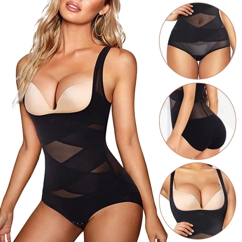 Postpartum One-Piece Breasted Shapewear For Women Lightweight Mesh Waist And Abdomen Cinching Fitness Yoga Sexy