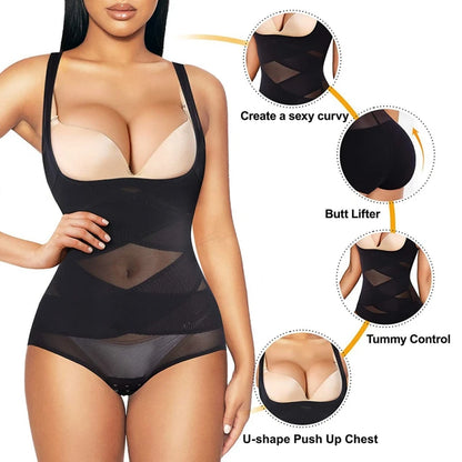 Postpartum One-Piece Breasted Shapewear For Women Lightweight Mesh Waist And Abdomen Cinching Fitness Yoga Sexy