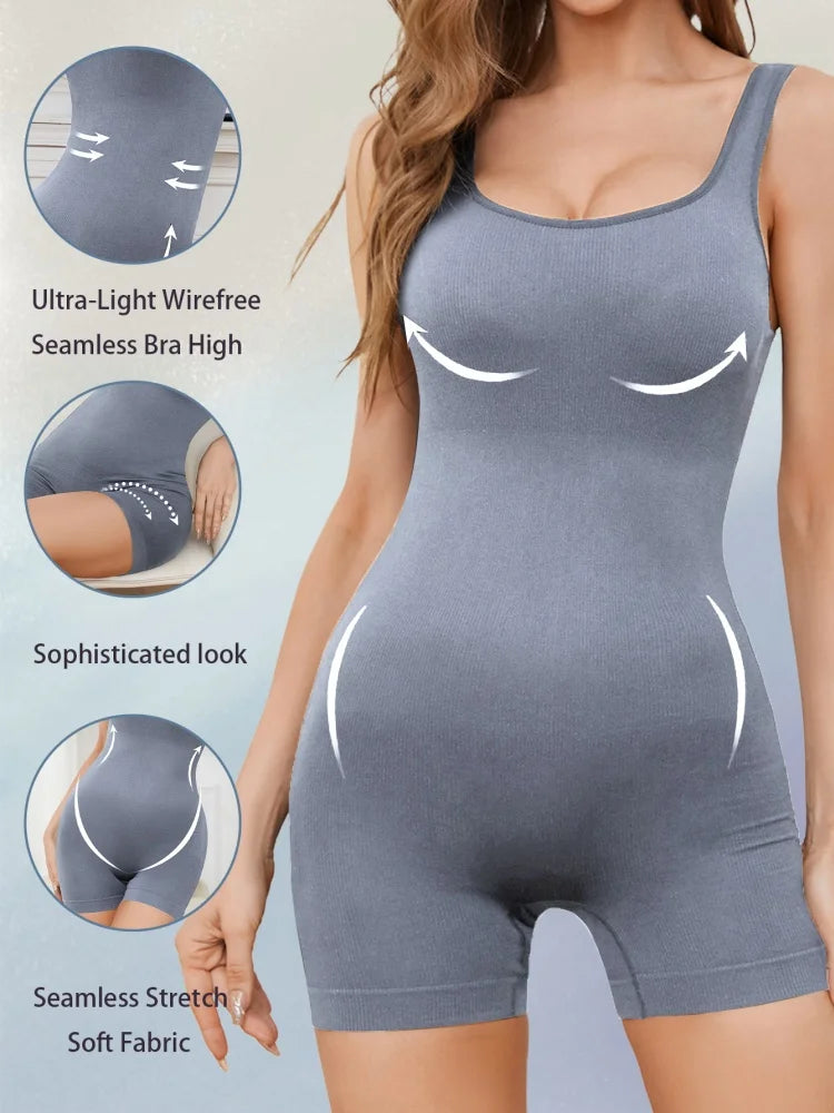 Seamless Shapewear Bodysuit for Women Tummy Control Full Body Shaper Waist Trainer Slimming Corset Underwear
