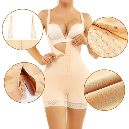 European Strapless Bodysuit High Shapewear Camisole Body Shaper Waist Slimming Tummy Control Corset One-Piece