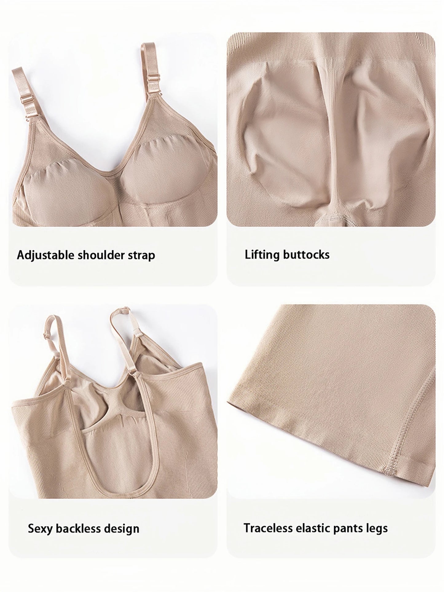 Women Seamless Backless Bodysuit Butt Lifter Shapewear Waist Trainer Body Shaper Tummy Control Corset Slimming Underwear