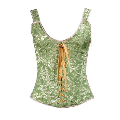 Women's Sexy Slimming Retro Lace Back Bandage Corset Top Fashion V-neck Suspenden High Quailty Body Shapewear