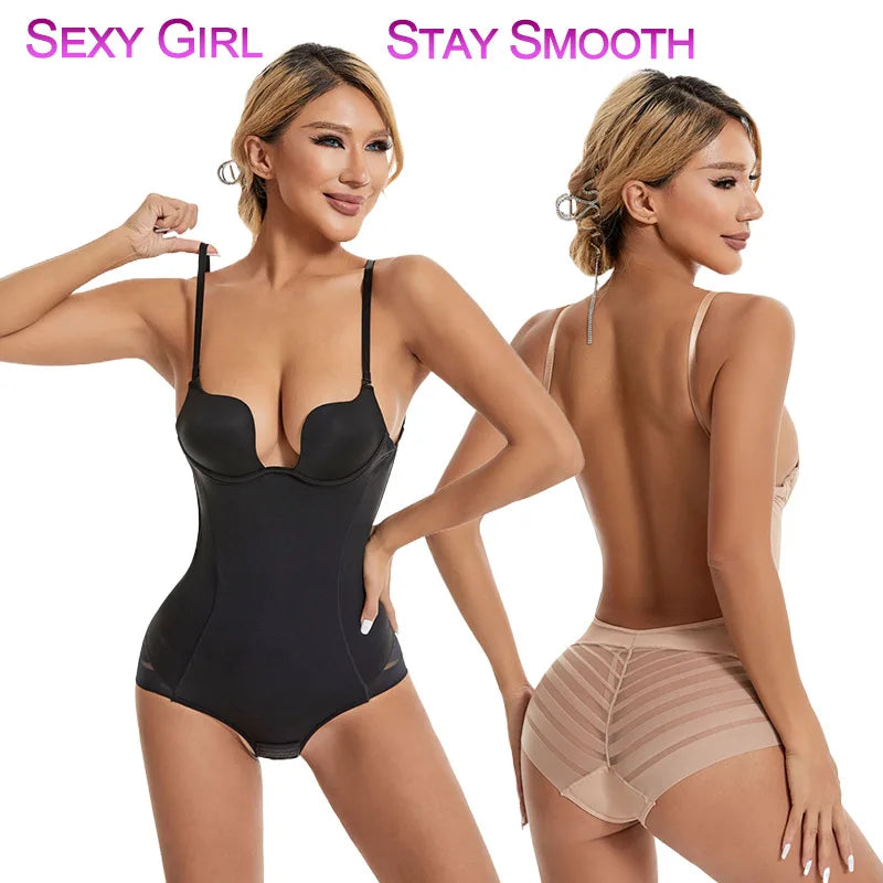 Strapless Invisible Tummy Control Shapewear Fajas Waist Trainer Slimming Sexy Bodysuits Modeling Strap Body Shaper Underwear