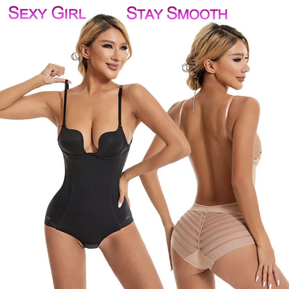 Strapless Invisible Tummy Control Shapewear Fajas Waist Trainer Slimming Sexy Bodysuits Modeling Strap Body Shaper Underwear