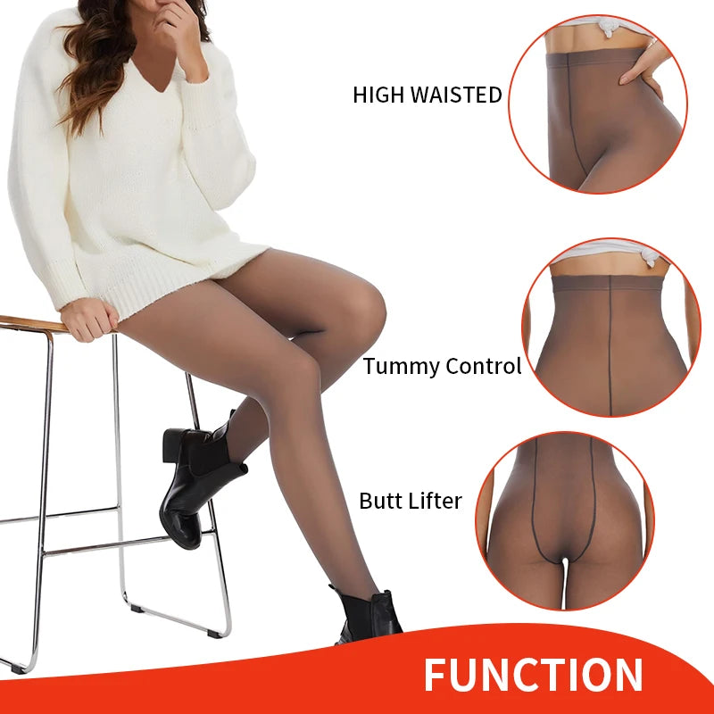 Leg Slimming Body Shaper Keep Warm Compression Leggings High Waist Control Panties Thigh Slimmer Butt Lifter Shapewear Leggins