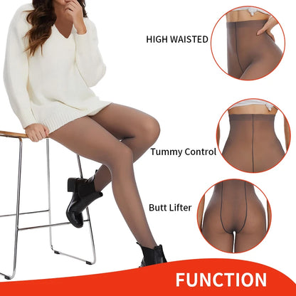 Leg Slimming Body Shaper Keep Warm Compression Leggings High Waist Control Panties Thigh Slimmer Butt Lifter Shapewear Leggins
