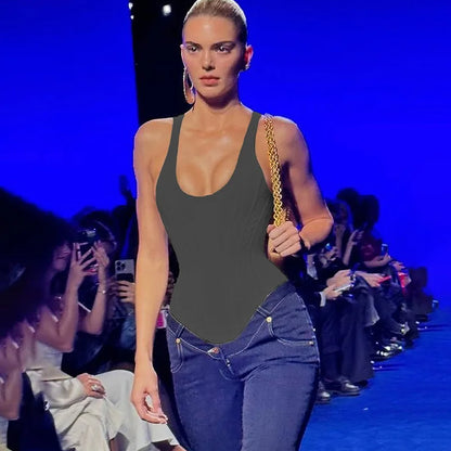 Women Tops 2025 Summer Corset Fashion Camisole Casual Vest Slim Fitted Shaper Tank Top Woman T-Shirt Girdle Top Female Shapewear