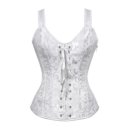 Women's Sexy Slimming Retro Lace Back Bandage Corset Top Fashion V-neck Suspenden High Quailty Body Shapewear