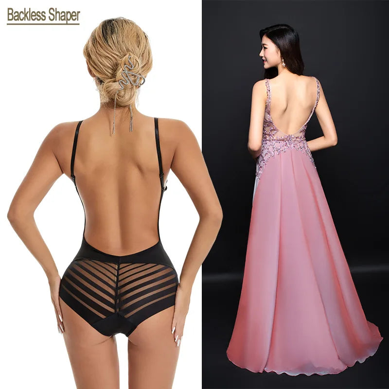 Strapless Invisible Tummy Control Shapewear Fajas Waist Trainer Slimming Sexy Bodysuits Modeling Strap Body Shaper Underwear