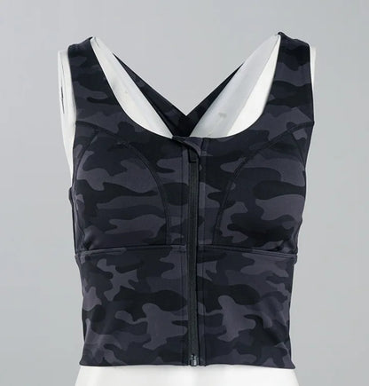 Cross-Border Hot Selling after Body Shaping Bra Sports Vest Adjustable Front Chest Zipper Push-up Support Shapewear